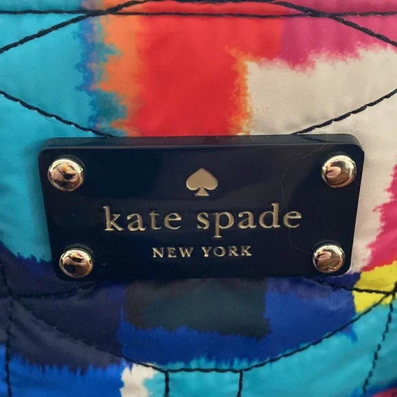 NEW Kate Spade New York Bon Shopper quilted multi-color tote. - Picture 3 of 5